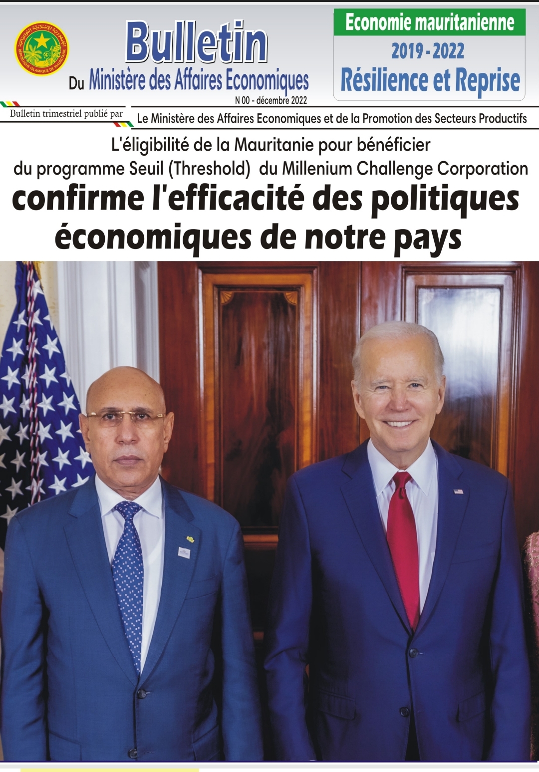 Publication du  numéro Zéro du bulletin trimestriel du ministère des Affaires Economiques