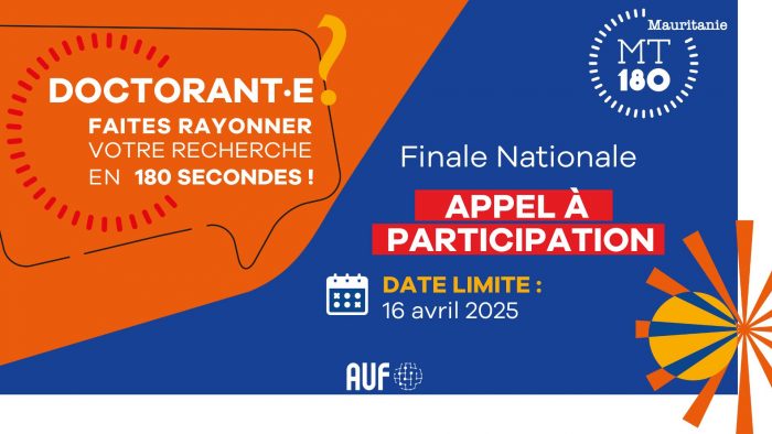 Ma Thèse en 180 secondes – Mauritanie : Appel à participation 2025