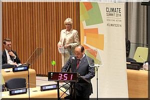 Le Président de la République prononce un discours devant le sommet sur le changement climatique