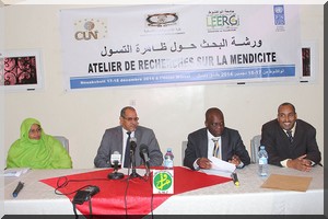 Démarrage d'un atelier sur l'enquête préliminaire sur la mendicité 