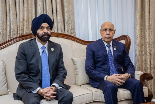 Le président de la République, Président de l’UA, rencontre le président du groupe de la banque mondiale