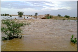 Les inondations démolissent plusieurs maisons à Akjoujt