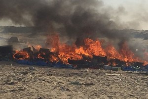 Incinération à Nouadhibou d'importantes quantités de produits prohibés