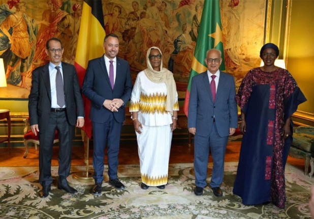 Moulaye Ould Mohamed Laghdaf s’entretient avec le Vice-Premier ministre et ministre belge des Affaires étrangères