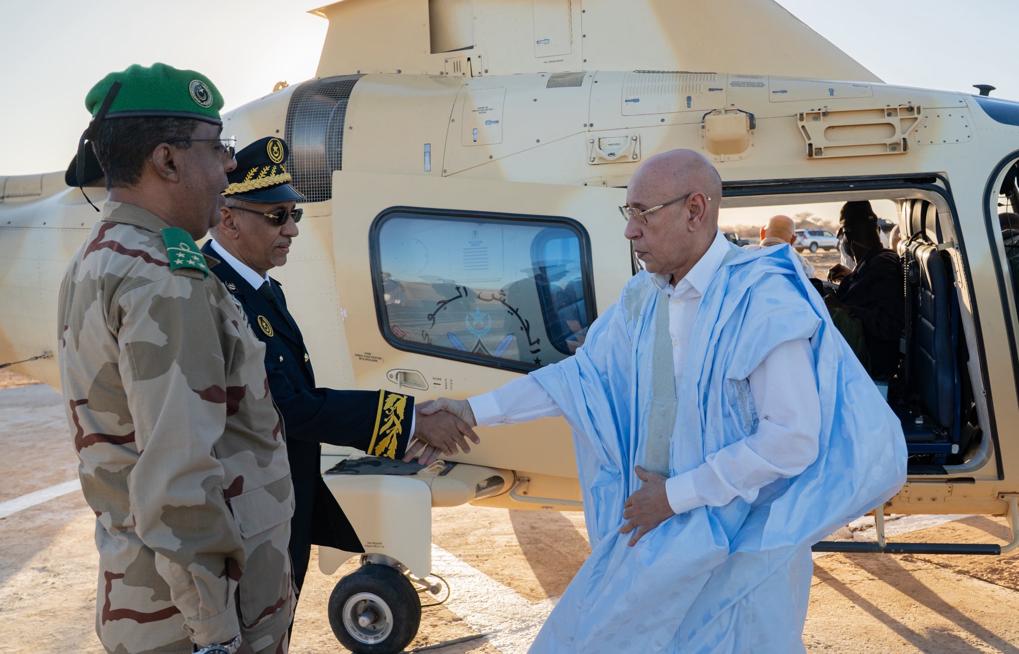 Arrivée à M’bout du Président de la République