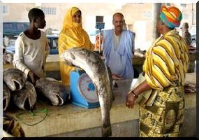 Marché aux poissons : Le poisson vers un prix hors portée. 
