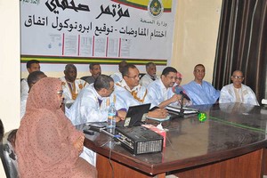 L'UGTS organise une conférence de presse sur le protocole d'accord 2018 dans le domaine de la santé